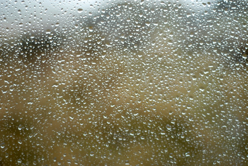 Rain on the carriage window