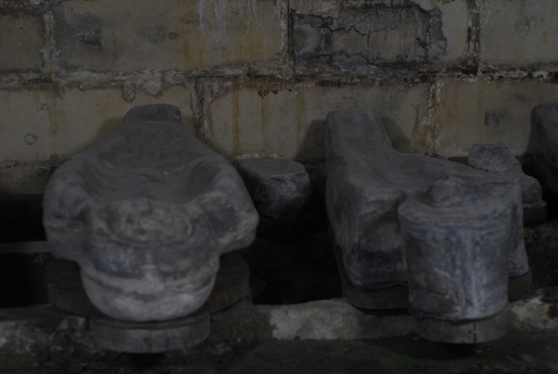 Lead coffins at Farleigh Hungerford castle