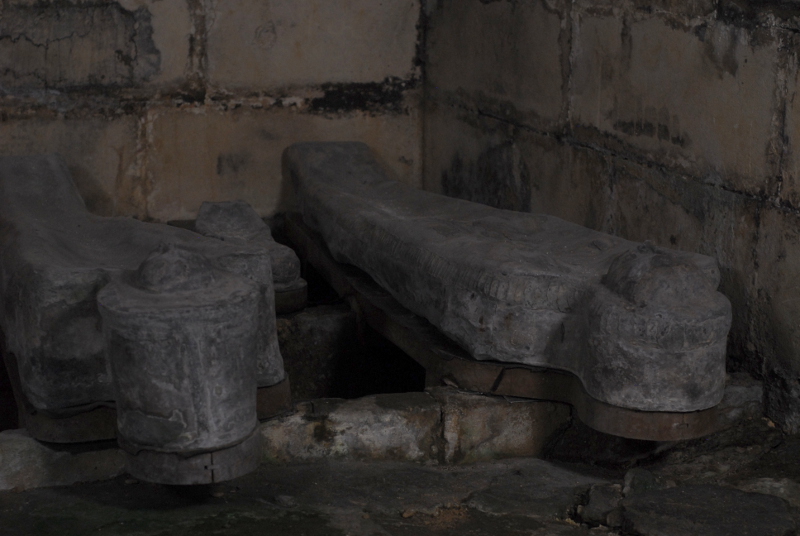 Lead coffins at Farleigh Hungerford castle