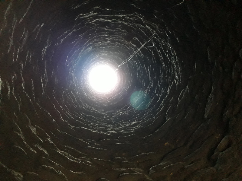 Inside the chimney