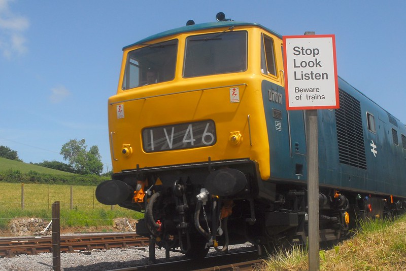 Hymek passing Washford, Somerset & Dorset Railway Trust