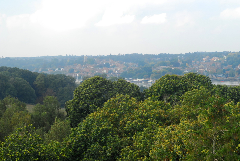 View of Woodbridge and the River Deben from Sutton Hoo