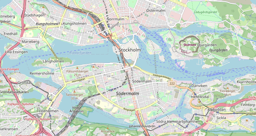 OpenStreetMap map of Stockholm