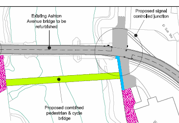 Plan of guided busway at Butterfly Junction