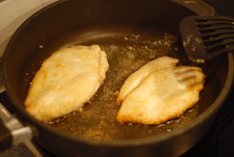 Frying the chicken some more