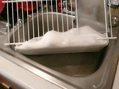 Ice from the fridge