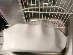 Ice from the fridge