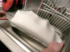 Ice from the fridge