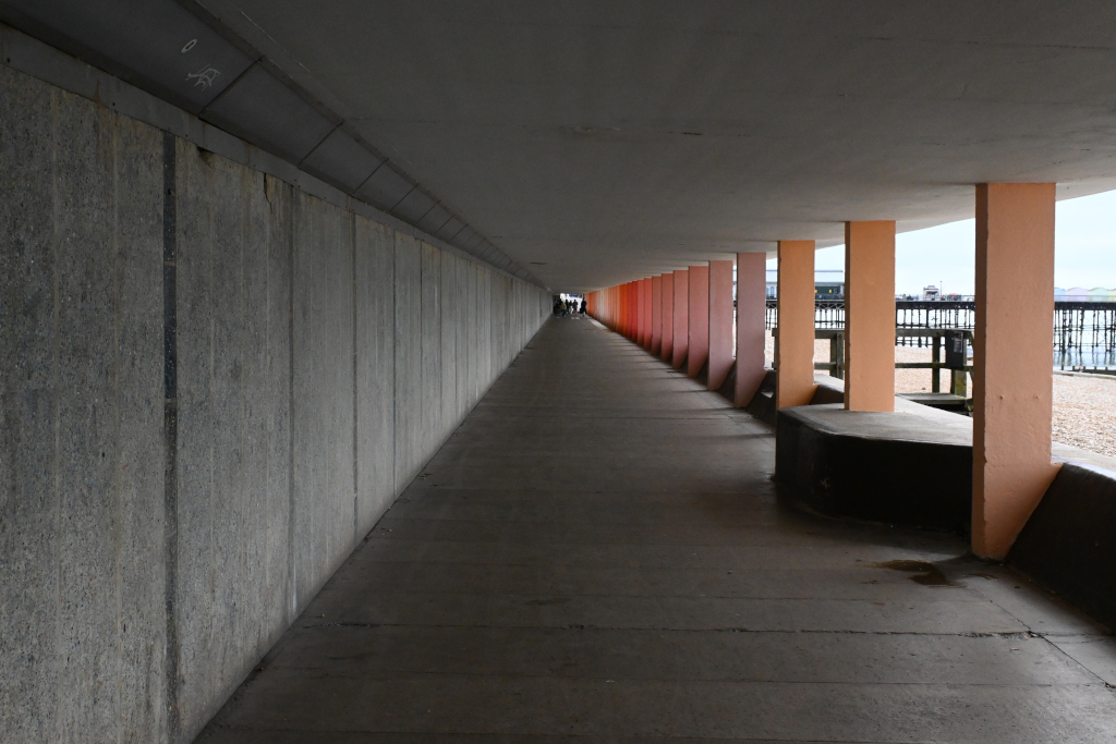 Bottle Alley, the covered promenade linking Hastings and St Leonards