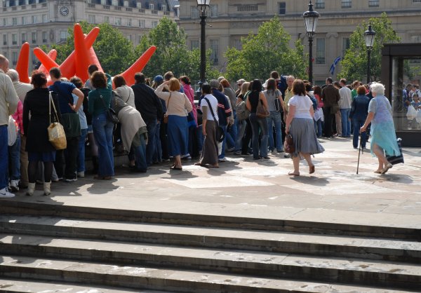 Crowds in Trafalgar Square