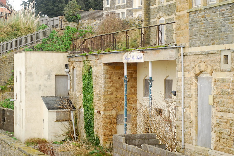 The derelict Royal Pier Hotel, Clevedon