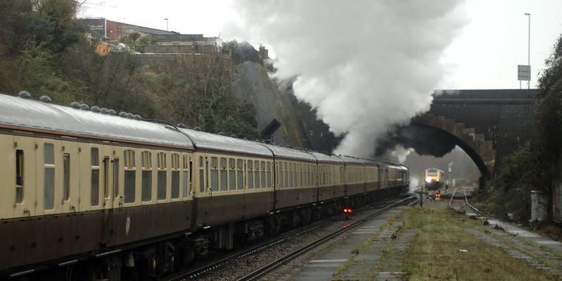 Two Torbay Expresses passing Parson St station