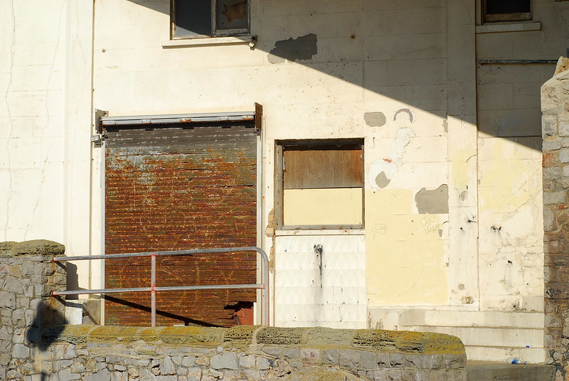 The derelict Royal Pier Hotel, Weston