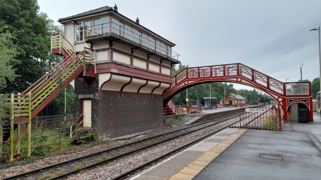 Haltwhistle station and signalbox