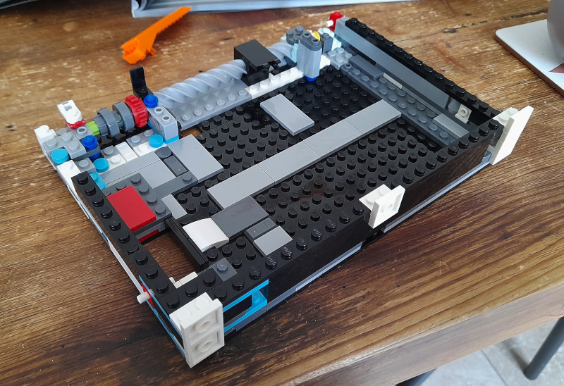 The early stages of a Lego radio