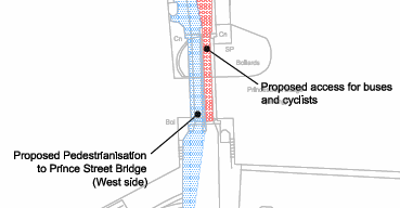 Guided bus plan for Prince St Bridge